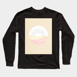 Abstract soft pastel sunset Long Sleeve T-Shirt